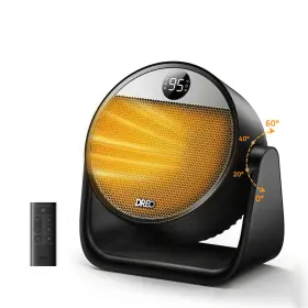 Dr-hsh022 Dreo Black Heater Space With 60 Degrees Adjustable Tilt 1500w