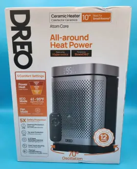 Dtsh04 Dreo All Around 10 Inch Personal Home Heater 1500w High W Remote Overhear Protection