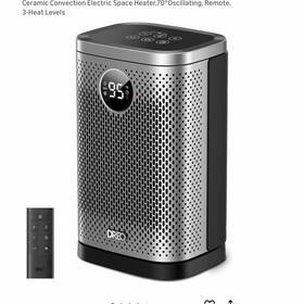 Dreo Esm1409 Atom Core 1500w Portable Ceramic Space Heater Remote Black/silver