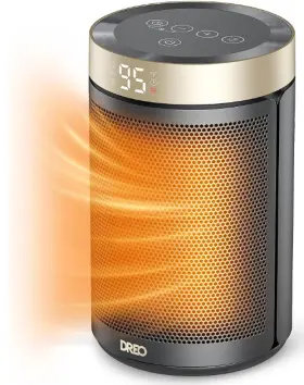 Wdr-hsh006a-silver Dreo Space Heaters For Indoor Use Portable Heater With Thermostat 1-12h Timer