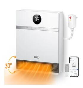 Dreo Wh517as Smart Wall Heater Ip24 Electric Space With Alci Plug For Indoor