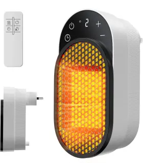 Duomiy 445040028059 Wall Outlet Space Heater 450w Plug In Electric With Adjustable Thermosta