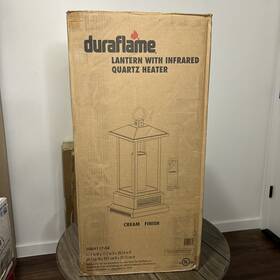 Duraflame 10ilh117-04 27 Inch Portable Lantern With Quartz Infrared Heater - Cream Finish