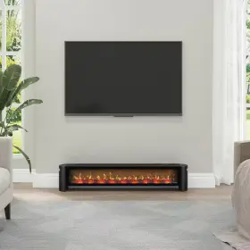 Duraflame 611768005727 51.5 Inch Freestanding Electric Fireplace Baseboard Heater In Black