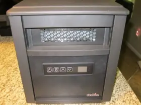 Watt-91hm100-04 Duraflame 91hm100-04 1 000 Sq. Ft. Movable Infrared Heater In Black -1500
