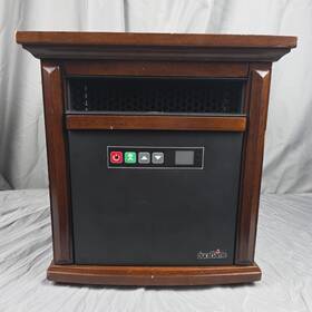 Duraflame 9qio73ara Portable Rolling Infrared Heater Dark Wood - No Remote