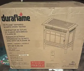 Dfi-5010-02 Duraflame 3d Flame Infrared Quartz Heater Bronze Remote