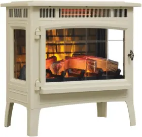 Dfi-5010-04-3a Duraflame Freestanding Electric Fireplace Stove Heater With 3d Flame - Cream