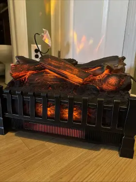 Dfi021aru Duraflame Electric Fireplace Log Set Heater 20 Inch Black Multifunctional
