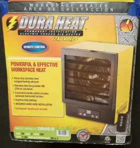 Ewh5510 Duraheat 5000-watt Hardwired Electric Forced Air Garage Heater With Remote Control