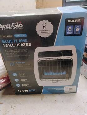 Dyna-glo 18lg Dyna-glo Blue Flame Wall Heater 10 000 Btu Dual Fuel Thermostat Control