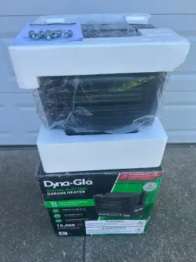 000w Dyna-glo 872076038696 Dual Power 15 Electric Garage Heater Black