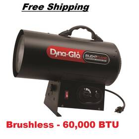 Dyna-glo Lpfa60q Dyna-glo Portable Forced Air Heater Quiet New Gen Propane 30 - 60 000 Btu 1350sq