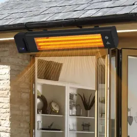 Htp1500a-hd Eagle Peak 1500w Black Electric Carbon Infrared Space Heater Wall Mount Remote