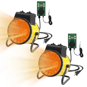 Ohtm15b Eagle Peak 2 Pack 1500w Outdoor Heater With Thermostat Radiant Heating Yellow