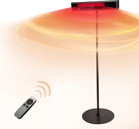 Sph22001 East Oak Nib Outdoor Infrared Patio Heater With Stand Remote Control