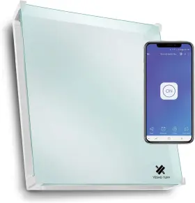 400w Econohome 850014890056 Wall Mount Smart Space Heater Panel With Glass Heat Guard Cover