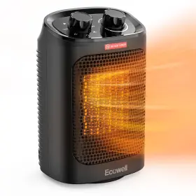 1500w Ecowell 810018928674 Portable Space Heater For Indoor Use 60 Oscillating Small Fan W