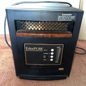 3237a Edenpure Coppersmart 1000 Electric Infrared Heater Black