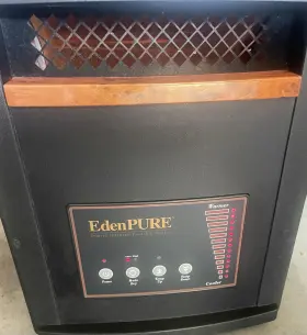 Wg12641402 Edenpure Gen3 Infrared Portable Heater 1500w 120v Black Timer Auto Shut-off