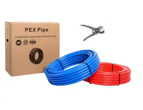 X100 Efield 651074168945 1/2 Inch 2 Ft Pex-b Pipe/tubing Nsf Certified Blue And Red 200 Length