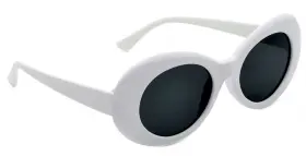 4331218627 Ehh - Heart Shaped Cateye Sunglasses White Black