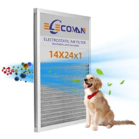 Elecoman 14 24 1 14x24x1 Reusable Air Filter Merv 8 Electrostatic Aluminum Ac/hvac Furnace Fil