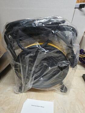 Electric X004q6u1ib 1.5kw Portable Fan Heater With Thermostat Yellow