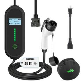 Energygenie 798476431106 40ft Cord Ev Charger 16amp 110v/240v Portable Level 1 2 El