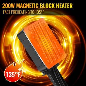 Enhon 1155x 1155 200w Magnetic Engine Block Heater 43in Power Cord Diesel Vehicles