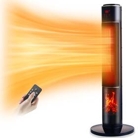 Ettfguh 2071 Portable Electric Space Heater For Large Room 37 Inch Ceramic Tower Black-i