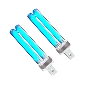 Pet-uvbulb-9w-1 Evergrow 2 Pcs 9w Uv Light Bulb Compatible With Air Purifier Wh