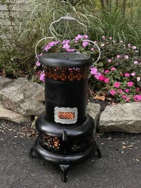 1112 Ez Est Way Sears Nesco Antique Large No. Kerosene Cabin Parlor Heater Stove Works