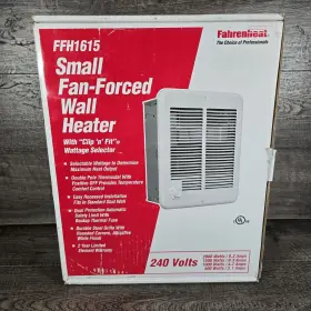 Ffh1615 Fahrenheat Fahrenheit Small Fan-forced Wall Heater 240 Volts Wattage Selector - New
