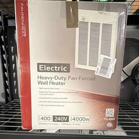 Fahrenheat Fzl4004 4000w 240v Fan-forced Electric Wall Heater Thermostat White