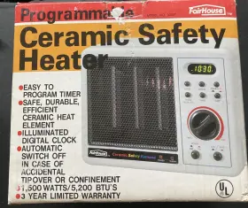 502bt Fairhouse Programmable Ceramic Mini Safety Furnace Heater New In Box