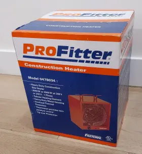0478034 Fastenal 662956780346 Profitter Electric Construction Heater Heavy Duty 240v Pro Fit