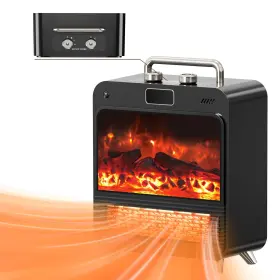 1537 Feculs 860012164448 Electric Fireplace Heater 3-in-1 Portable Heaters For Indoor Use