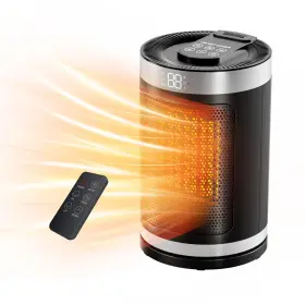 Feculs Official 860012497317 Portable Space Heater With Remote Digital Display And Timer For Indoor Use