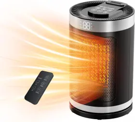 Gd9215ad10-1566 Feculs Official Space Heater Portable Electric With Remote For Indoor Use 1-12h Timer