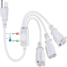 Dc-feekoon-134 Feekoon 3 Plug 120v Heat Cable Controller Outdoor Thermostat Controlled Extension Co