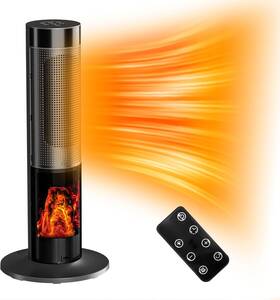 Fierscial Hnp15-na7-1 1500w Indoor Electric Space Heater With 3d Fireplace Portable 3 Modes Remote