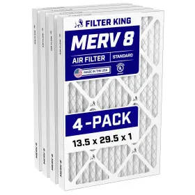 Fk13.5x29.5x1a-m8 Filter King 13.5x29.5x1 Air Merv 8 4-pack Dust And Allergy Control A
