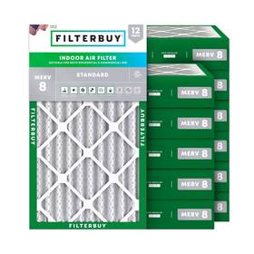 Filterbuy Afb20x30x4m8pk12 20x30x4 Air Filter Merv 8 Essential Dust And Allergy Defense 12-pack