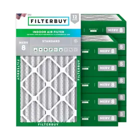 Afb20x30x4m8pk12 Filterbuy 20x30x4 Air Filter Merv 8 Essential Dust And Allergy Defense 12-pack