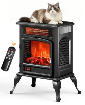 Wld040 Flamemore Electric Fireplace Heater 22 In Freestanding Infrared Space