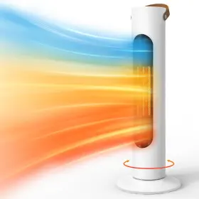 201-8w-02 Flowbreeze 2-1 Electric Space Heaters For Indoor Use 25 Inch Tower Heater And Fan Combo 70