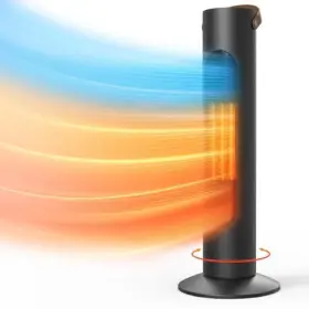 Flowbreeze 653998467753 2-1 Electric Space Heaters For Indoor Use 25 Inch Tower Heater And Fan Combo 70