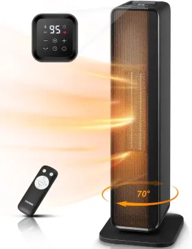 Fohere 313116627680 Space Heater For Indoor Use 24 Inch Quiet Ptc Electric Heaters Bedro