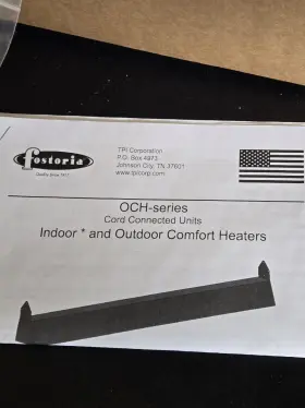 H-5780 Fostoria Ceiling Mounted Infrared Heater - Indoor Model